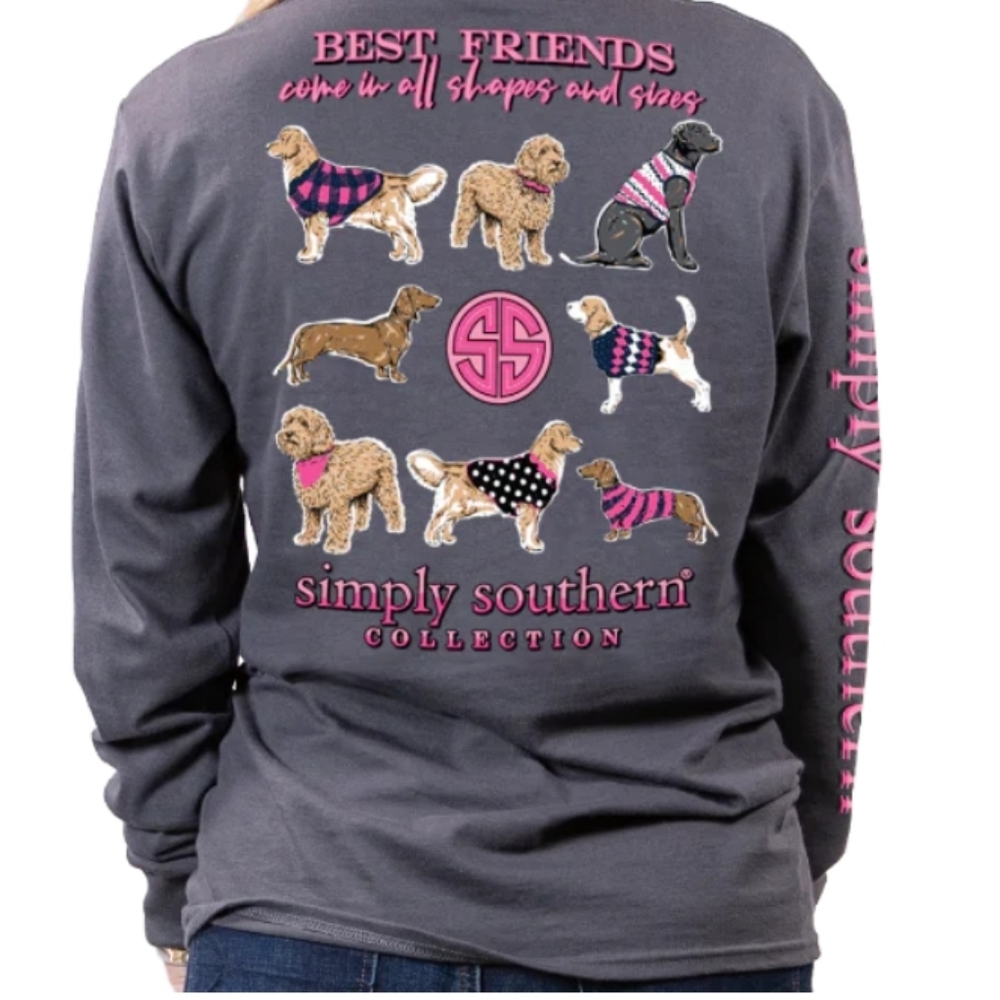 Simply Southern Best Friends Long Sleeve Shirt - Picture 2 of 7